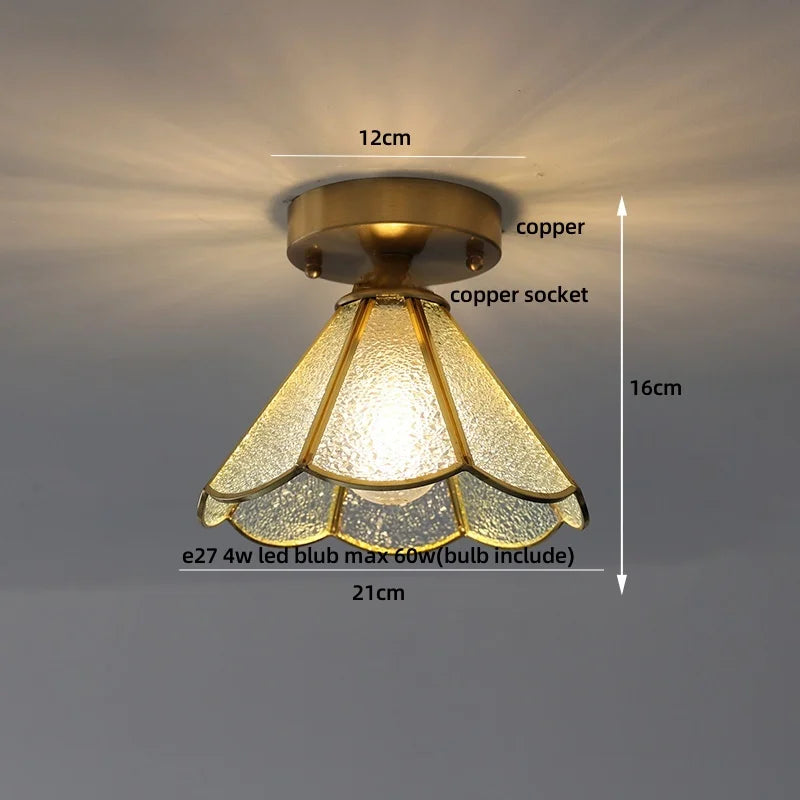 DecorBites™ Glass LED Ceiling Lamp Iron Base Nordic Modern Simple Design