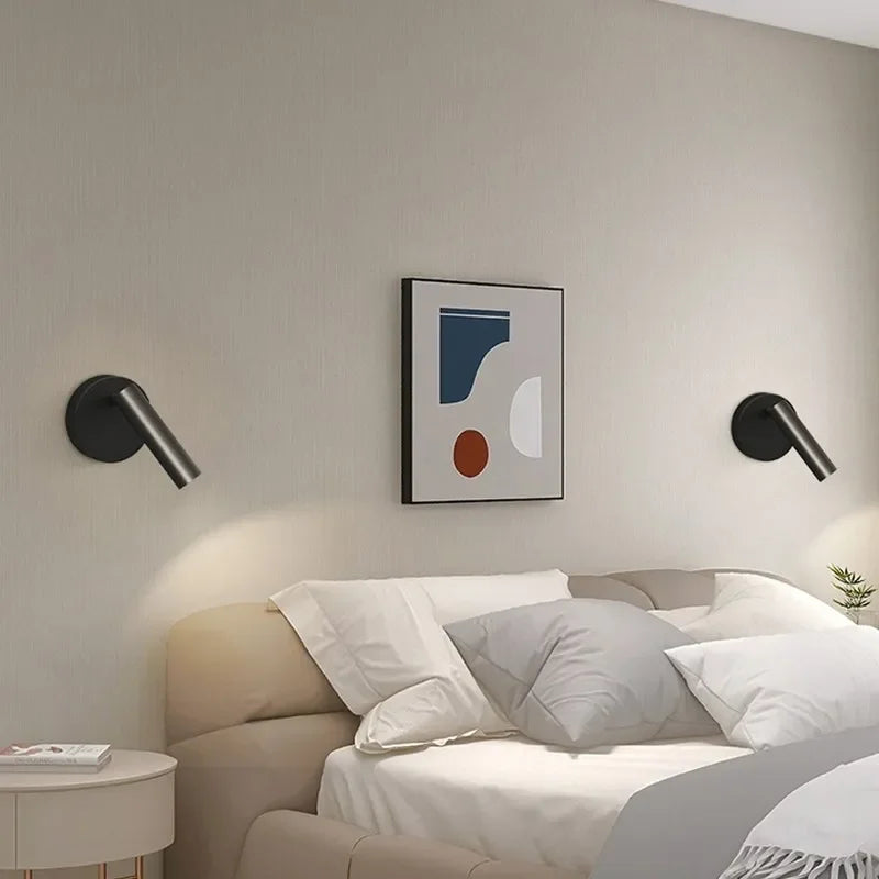 مصباح حائط LED ذهبي من DecorBites™ من الألومنيوم قابل للدوران لغرفة النوم وغرفة المعيشة والمكتب