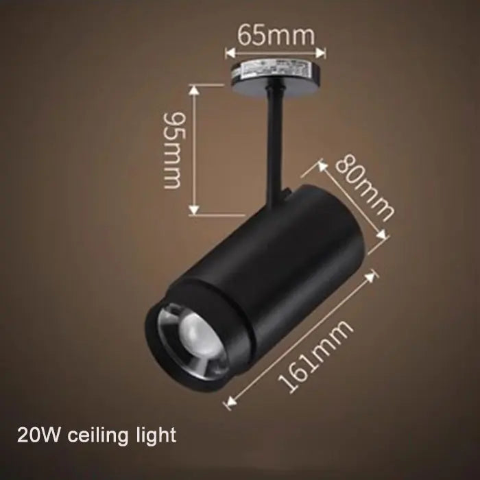 DecorBites™ Adjustable Focus Industrial Black Track Spotlights