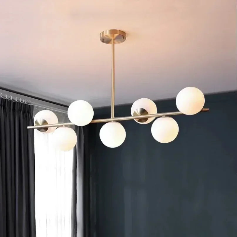 DecorBites™ Bean Glass Chandelier: Modern Magic Lighting for Kitchen Living Room Bedroom