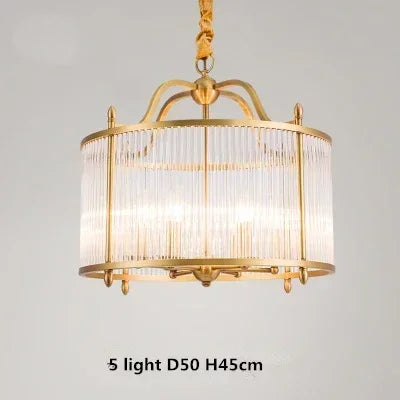 مصباح سقف معلق LED من الزجاج النحاسي الذهبي من DecorBites™
