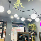 Frosted White Acrylic Globe Pendant Light