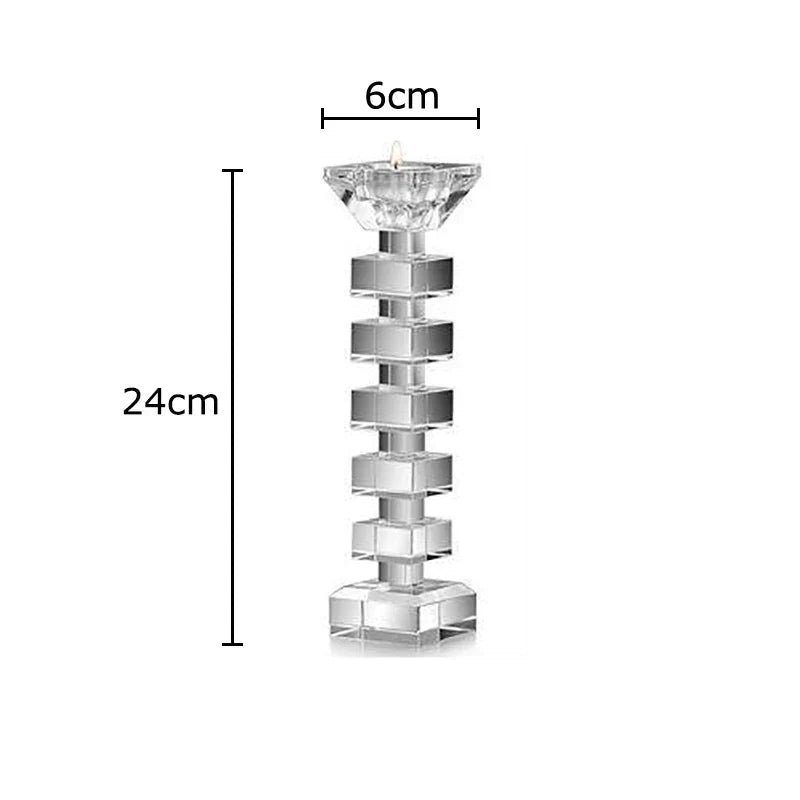 DecorBites™ Crystal Candle Holder Desk Decoration Home Aroma Container