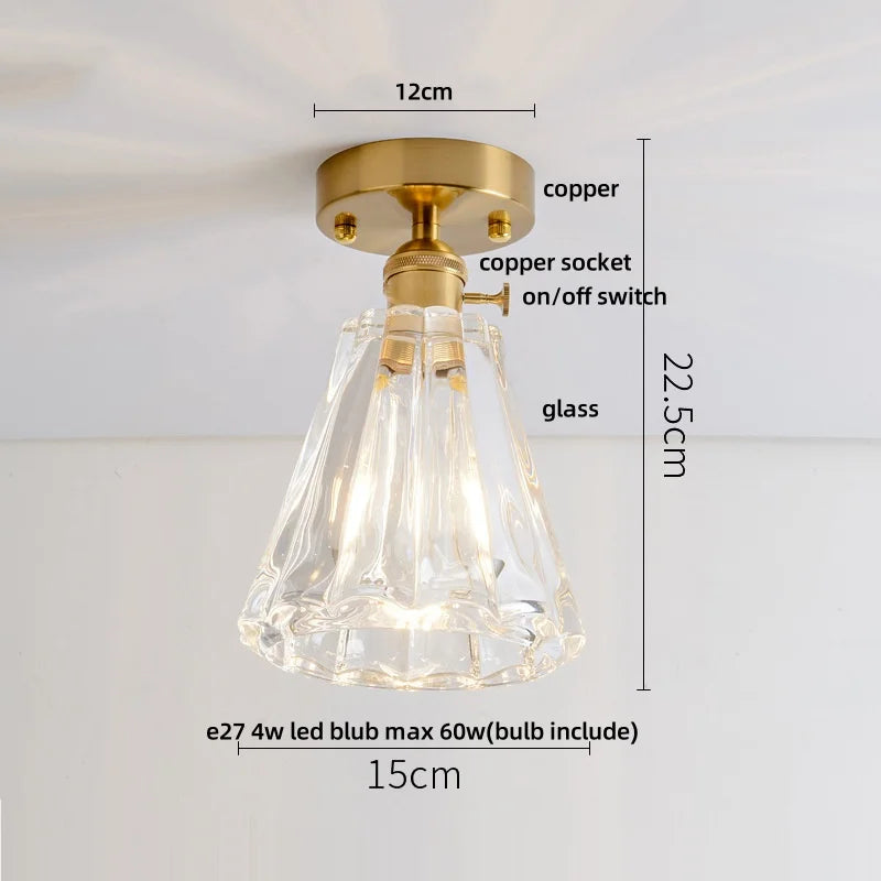 DecorBites™ Diamond Glass LED Ceiling Lights - Modern Nordic Luxury Canopy Fixture
