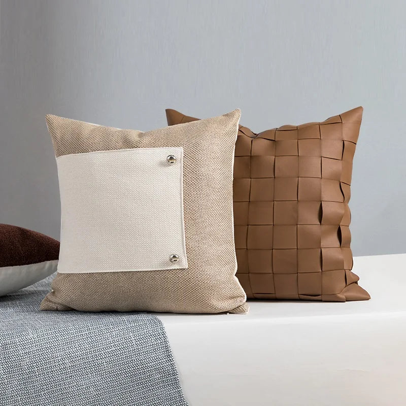 غطاء وسادة DecorBites™ Luxe مقاس 45x45 سم: غطاء وسادة عالي الجودة لديكور منزلي أنيق