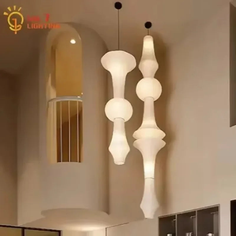 DecorBites™ مصباح معلق ياباني وابي سابي LED E27 سقف ورق الأرز معلق من نوجوتشي أكاري