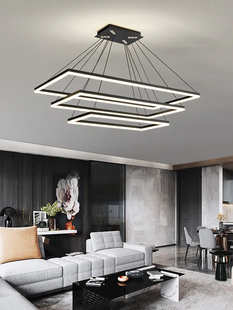 مصابيح معلقة بإضاءة LED من الأكريليك من ديكور بايتس™، مصباح معلق عصري لغرفة الطعام والمطبخ وديكور الدور العلوي