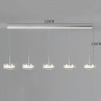 Modern Glass Ring Pendant Light in Iron