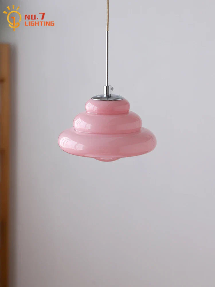 DecorBites™ Cream Glass Pendant Lights LED G9 for Girl's Room & Kitchen