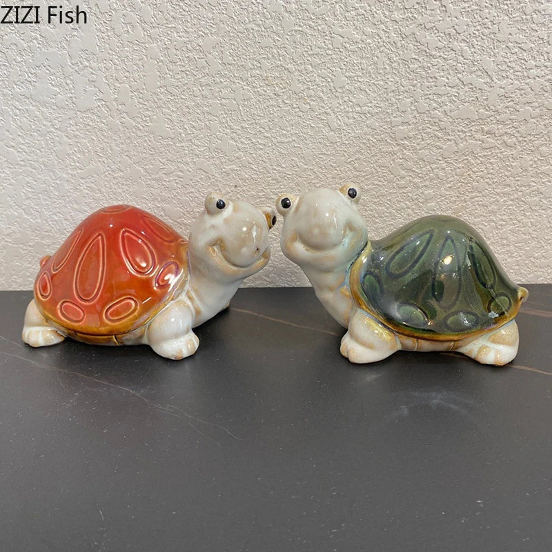 DecorBites™ Cute Turtle Statue Tray Desk Ornament Room Decor Creative Sculpture