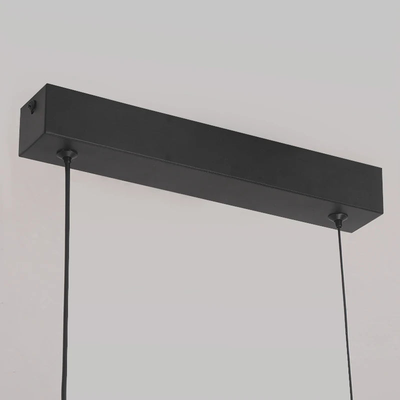 Contemporary Dining Room Pendant Light Sleek LED Arc Hanging Lamp Adjustable Brightness Energy Efficient Ideal for Kitchen Resta