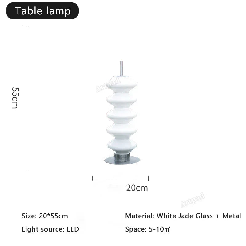 مصباح أرضي زجاجي على شكل يقطينة DecorBites™: إضاءة ليلية LED بتصميم اسكندنافي لغرفة النوم وغرفة المعيشة