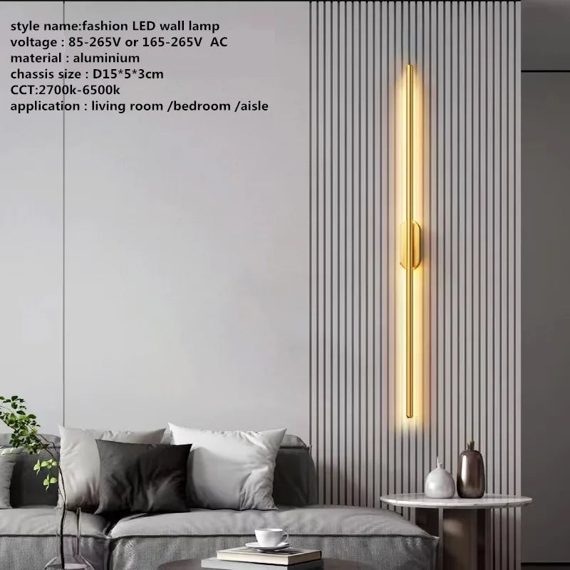 مصباح حائط LED أنبوبي خطي DecorBites™ لديكور داخلي حديث