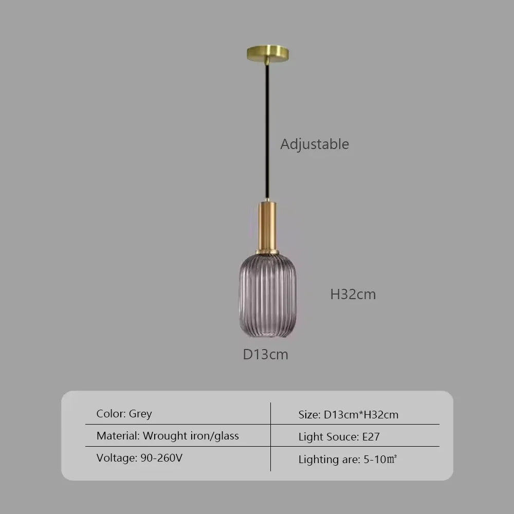 Nordic Japanese Glass Pendant Light