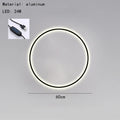 DecorBites™ Dimmable Black Gold Aluminium Ring Wall Lamp for Elegant Lighting
