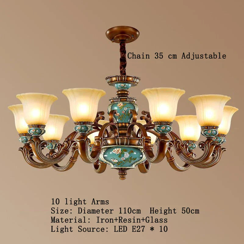 ثريا DecorBites™ الكلاسيكية من الراتنج لإنارة فاخرة لغرفة المعيشة وغرفة الطعام وغرفة النوم