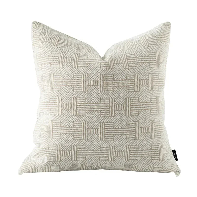 DecorBites™ Geometric Jacquard Cushion Cover | Modern Light Luxury Pillowcase | Decorative Home Accent