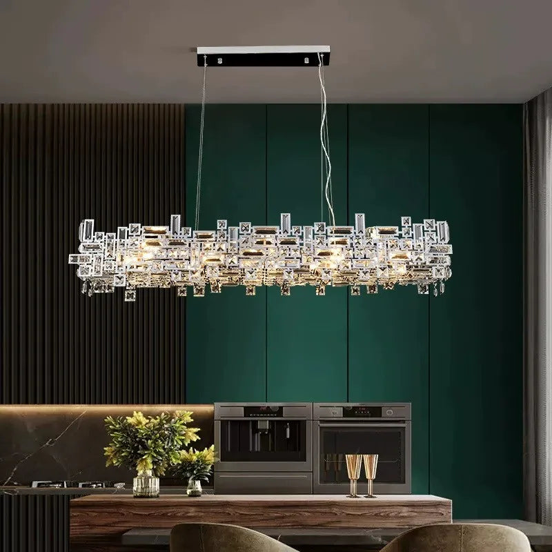 DecorBites™ Elegant Crystal Chandelier for Living Room, Bedroom & Dining Area