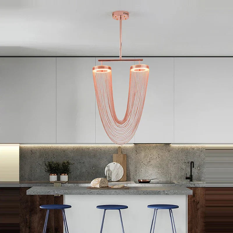 DecorBites™ مصباح سقف LED ألومنيوم ثريا معلقة لمدخل المنزل
