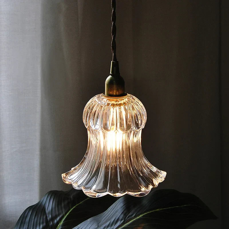 DecorBites™ Brass LED Pendant Light Fixture Clear Glass Nordic Modern Hanging Lamp