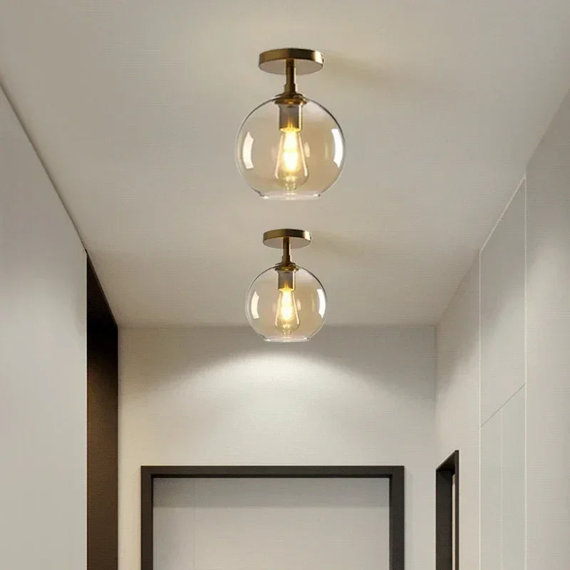 Vintage Glass Pendant Light With Nordic Modern Style