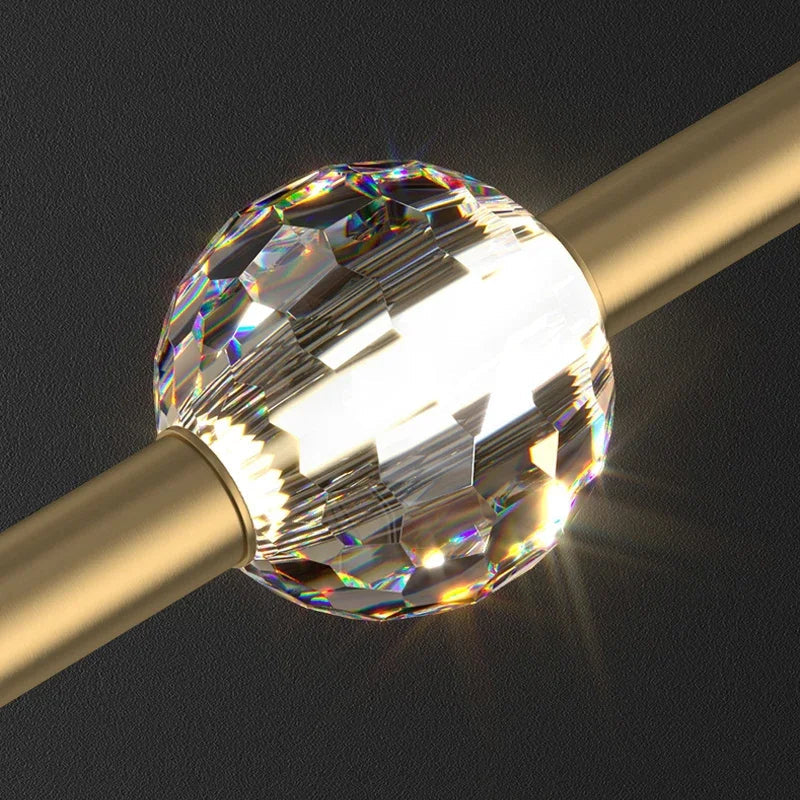 DecorBites™ Crystal LED Chandelier for Nordic Bedroom, Living Room & TV Background Wall.