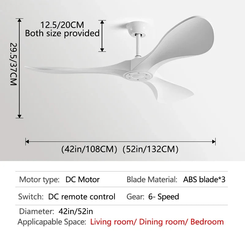 DecorBites™ 3 Blade DC Motor Ceiling Fan with Remote Control