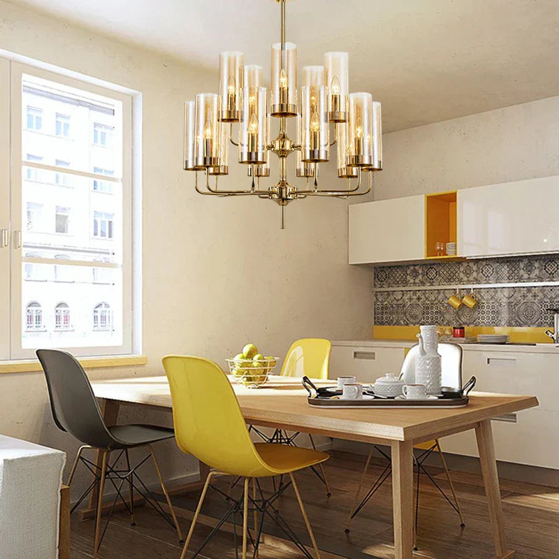 DecorBites™ American Lustre Glass Chandelier LED Pendant Light Fixture