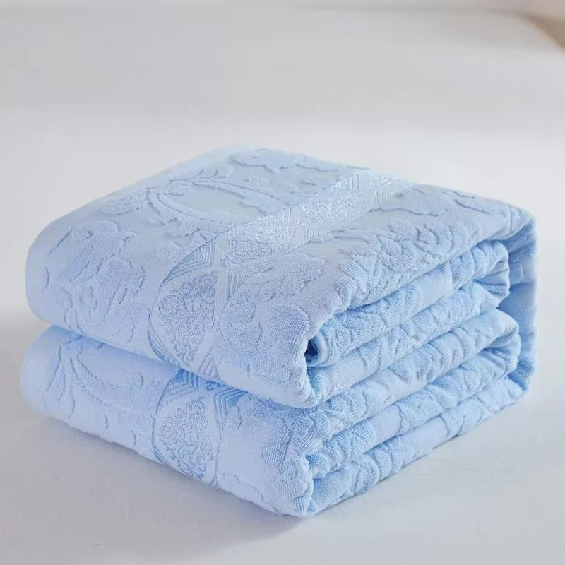 DecorBites™ Cotton Jacquard Towel Blanket for Adult Summer Air Conditioning, Sofa Cover