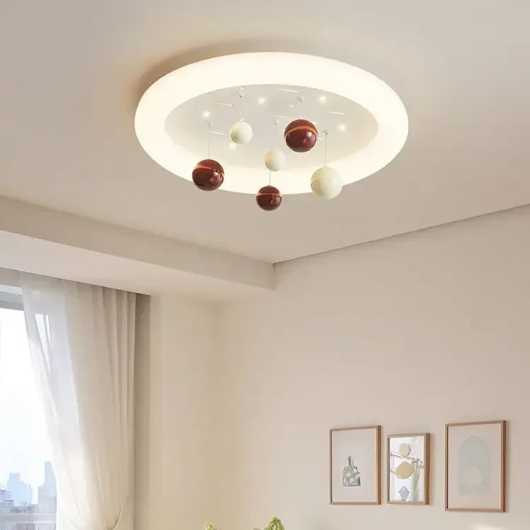 مصباح ثريا سحابة للأطفال من DecorBites™ لغرفة الأطفال، طيف كامل، للأولاد والبنات، طراز كريمي