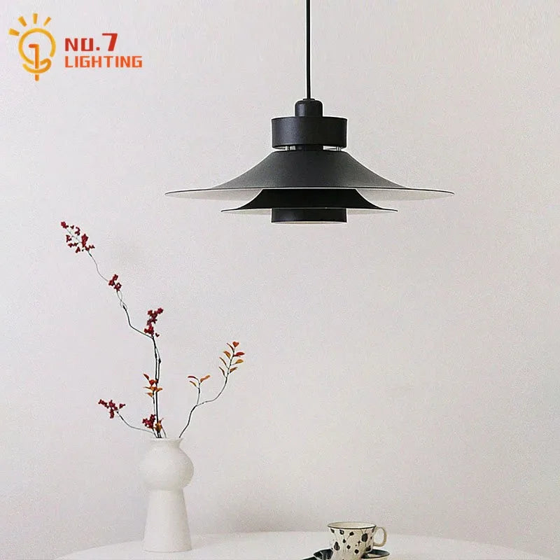 "DecorBites™ Modern Flying Saucer Pendant Light - French Atmosphere Horn Hanging Lamp"