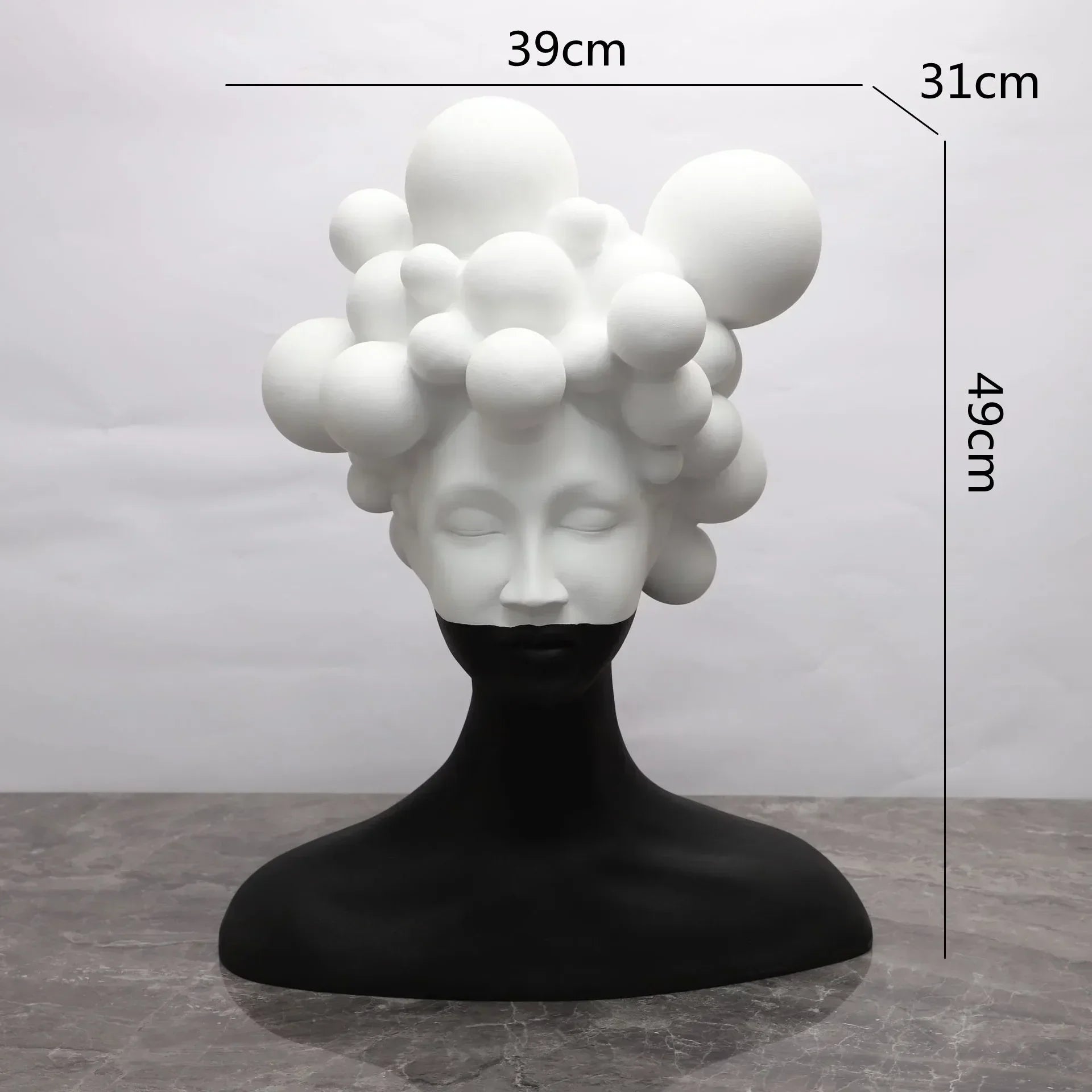 DecorBites™ Abstract Woman Figurine Resin Sculpture Home Decor Human Head Statue