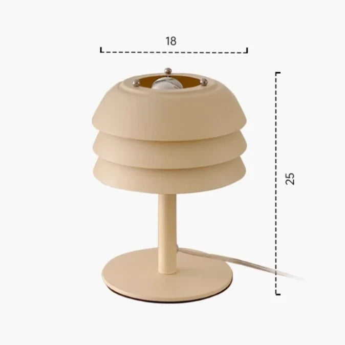 DecorBites™ Cream Medieval Design LED Table Lamp for Bedroom, Living Room, Kitchen, Cafe