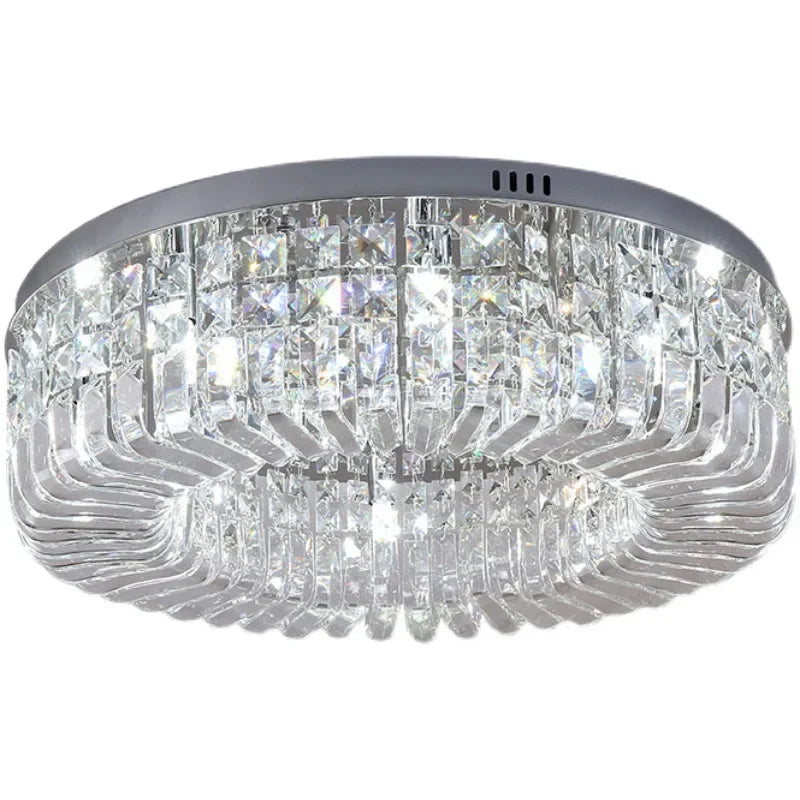 DecorBites™ Crystal Ceiling Chandelier: Luxury LED Pendant Light for Elegant Interiors