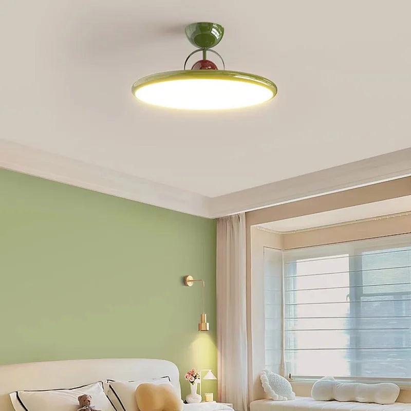 مصباح سقف LED من الحديد الكريمي نورديك من DecorBites™ - مصابيح داخلية للديكور