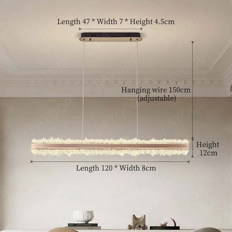 Nordic Linear Brushed Stainless Steel Pendant Light