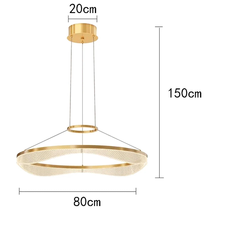 Modern Sculptural Ring Pendant Light Chandelier