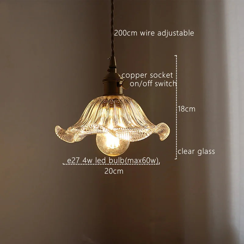 DecorBites™ Green Stripe Glass Pendant Lamp Fixture for Home Decor & Kitchen Lighting