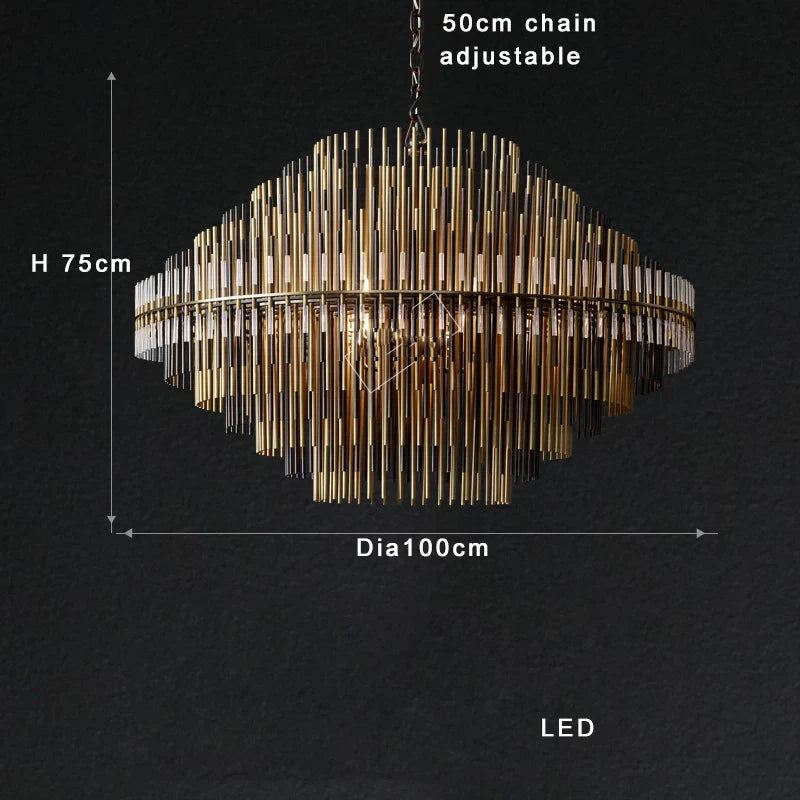 DecorBites™ Brass Pendant Light Fixture Italian Designer Hanglamp for Villa Decoration