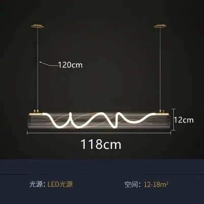 DecorBites™ مصابيح قلادة أنبوبية طويلة LED: إضاءة أنيقة للمنزل والمطعم والبار