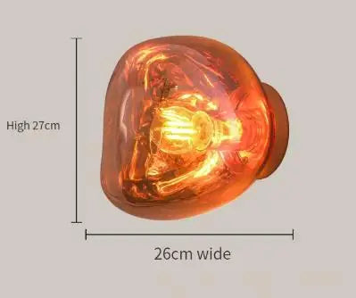 DecorBites™ مصباح حائط زجاجي Lava: تصميم إسكندنافي لديكور المنزل، غرفة المعيشة، غرفة النوم