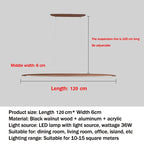 Modern White Wood Linear Pendant Light