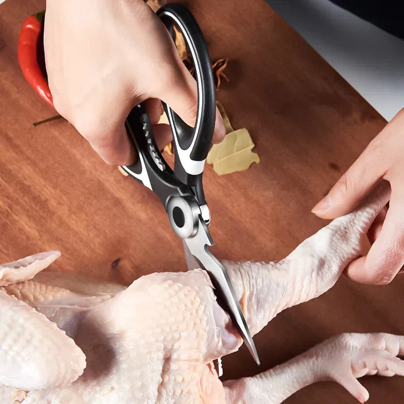 Ciseaux de cuisine DecorBites™ en acier inoxydable, multi-usage pour volaille, poisson et viande