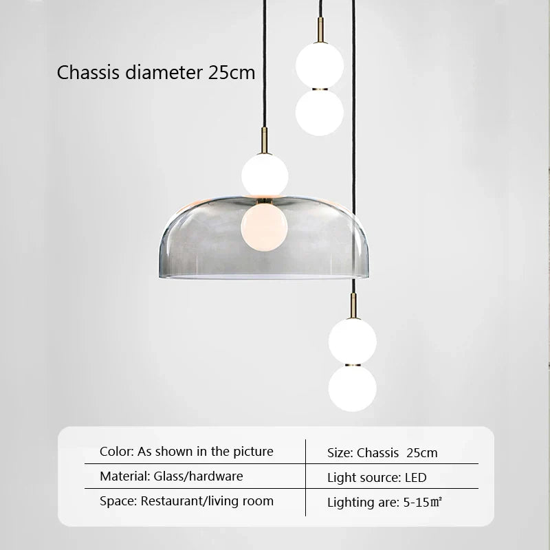 DecorBites™ Glass Ball Pendant Light for Duplex Stairwells, Living Room, Bedroom, and Staircase Decor