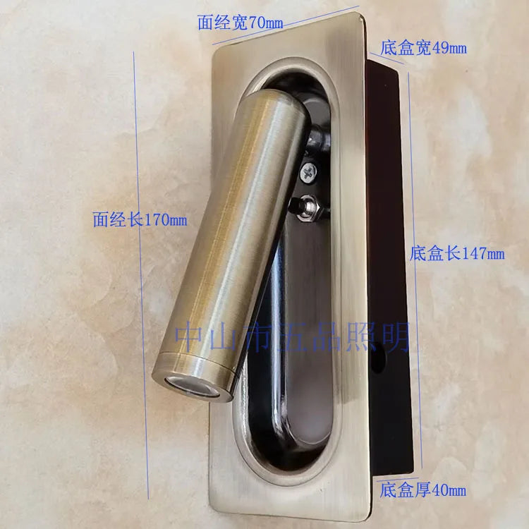 DecorBites™ Adjustable Bedside LED Wall Lamp for Modern Hotel Guest Rooms