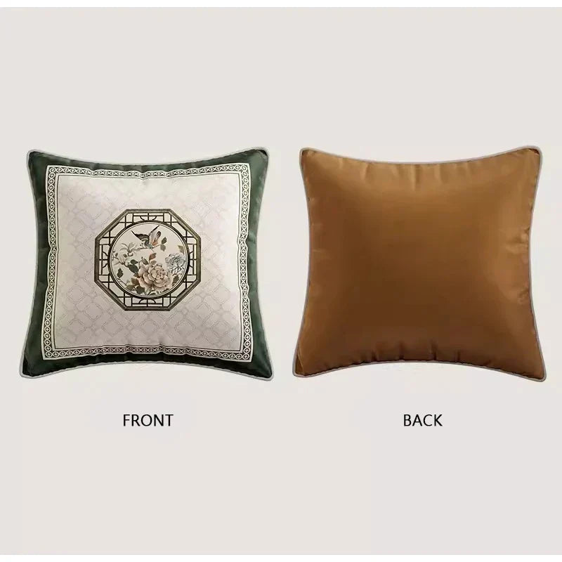 DecorBites™ Dream Floral Birds Print Oriental Cushion Covers for Luxury Sofa