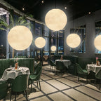 Nordic Moon White FRP Round Pendant Light
