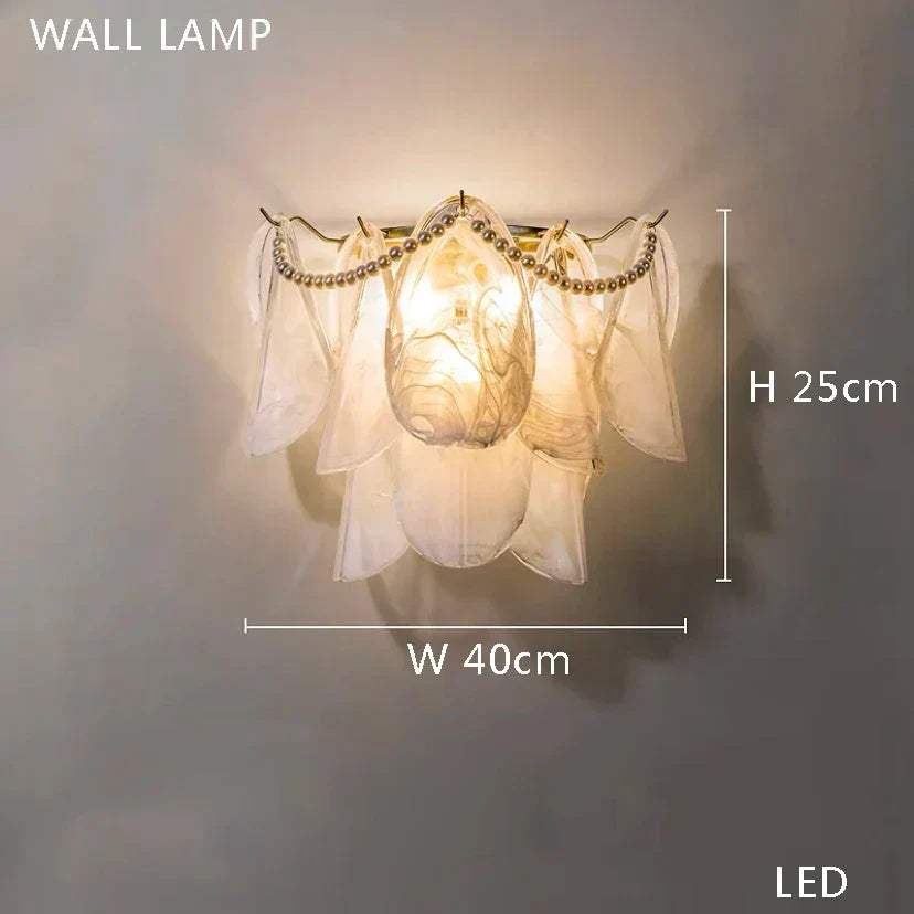 نجفة زجاجية بتصميم فرنسي من DecorBites™ لتزيين غرفة المعيشة