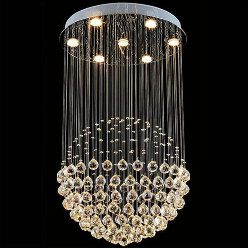 DecorBites™ ثريا سقف كرة كريستال: وحدة إضاءة LED أنيقة لديكور المنزل