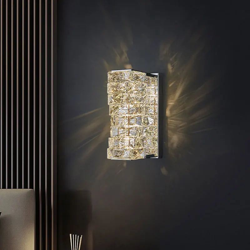 DecorBites™ Crystal Wall Sconce: High-Quality LED Wall Lamp for Bedroom, Living Room Decor